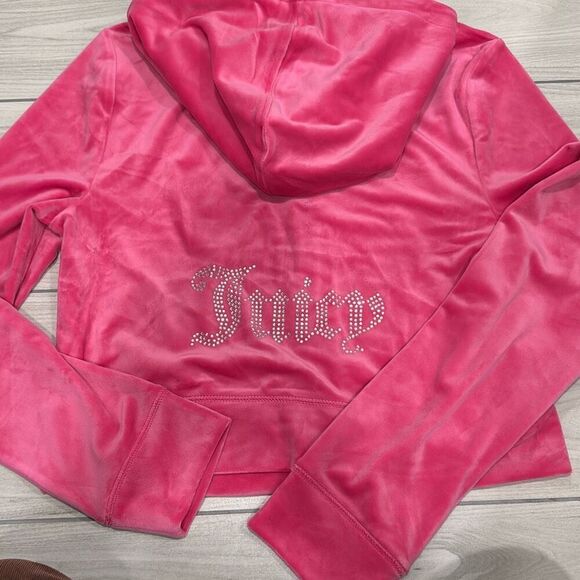 NWT juicy couture hot pink track suit size large Bedazzled butt and back - Picture 7 of 13